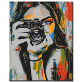 Painting by Numbers Modern Art Camerawoman